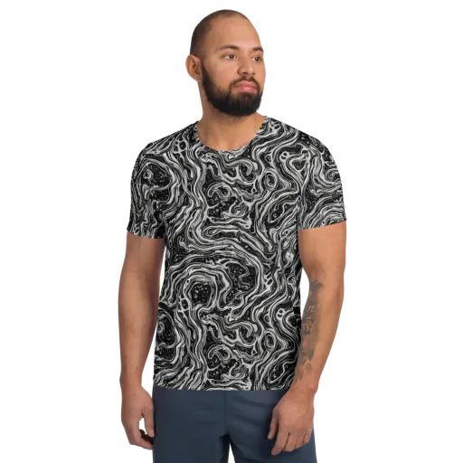 Whirlpool Echo on a Men's Athletic T-Shirt