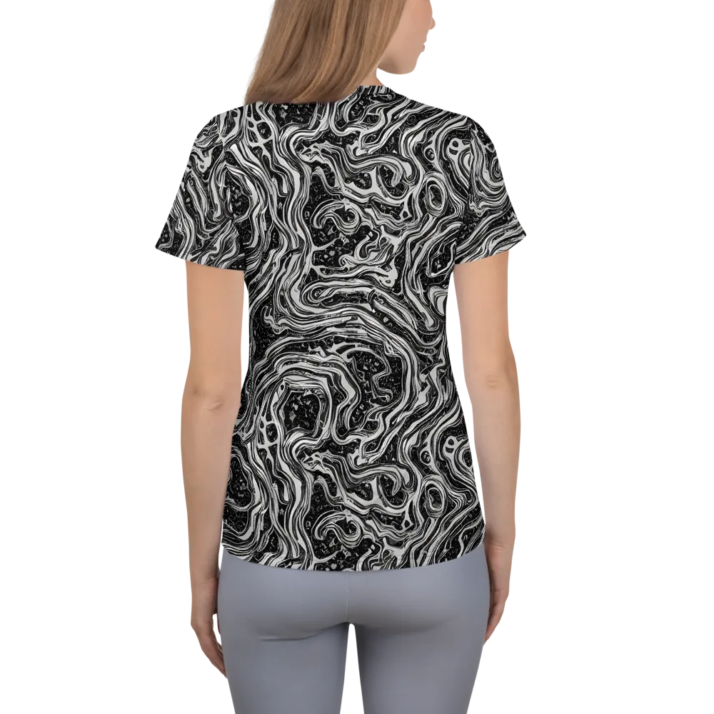 Whirlpool Echo on Women's Athletic T-Shirt — Back