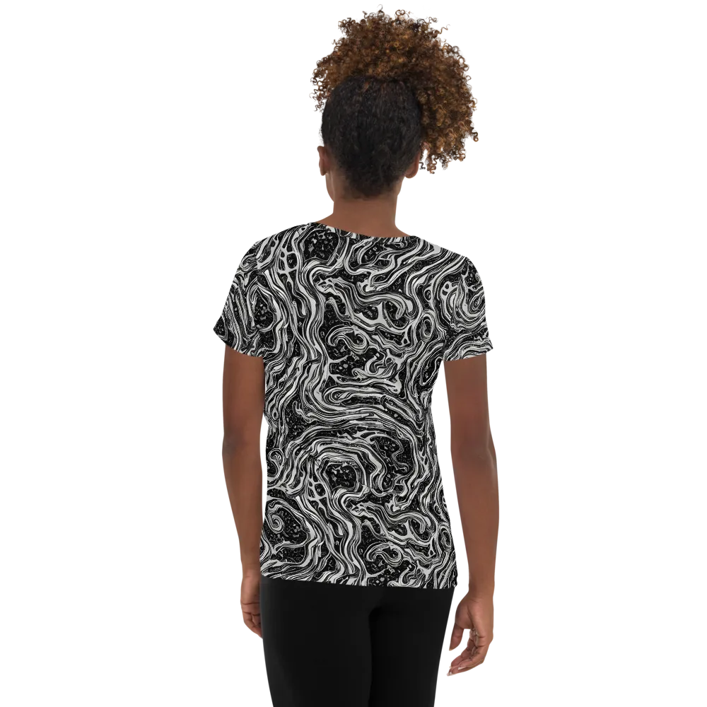 Whirlpool Echo on Women's Athletic T-Shirt — Back