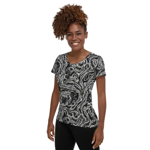 Whirlpool Echo on a Women's Athletic T-Shirt