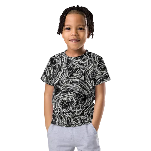 Whirlpool Echo on a Kids Crew Neck T-Shirt