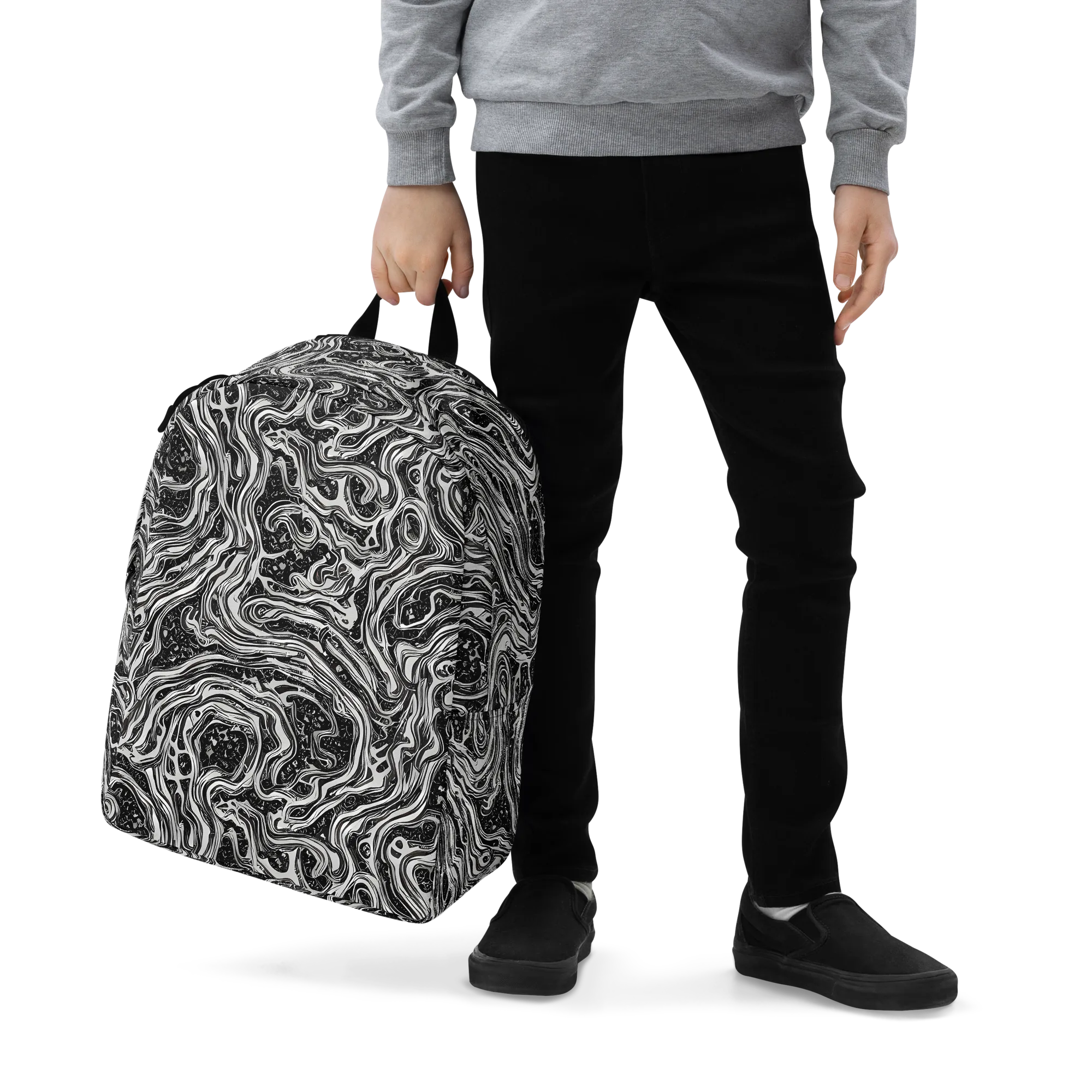 Whirlpool Echo on Minimalist Backpack — Zoomed-in