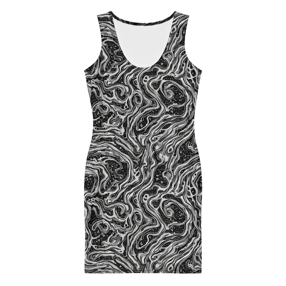 Whirlpool Echo on Bodycon Dress — Front