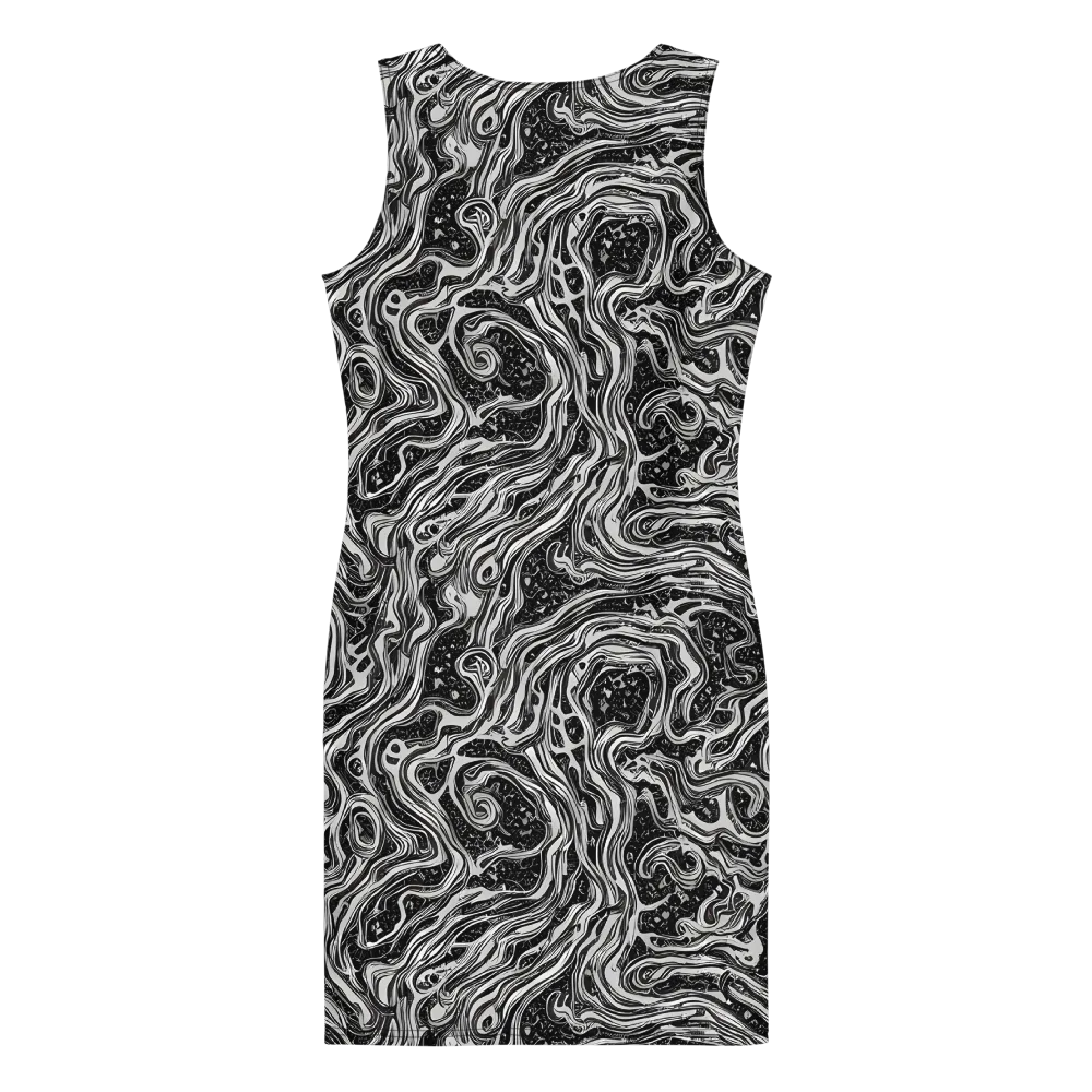 Whirlpool Echo on Bodycon Dress — Back