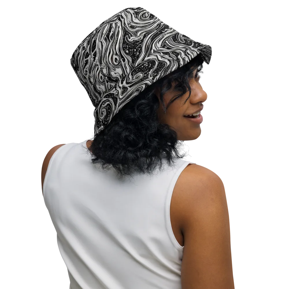 Whirlpool Echo on Reversible Bucket Hat — Right Outside