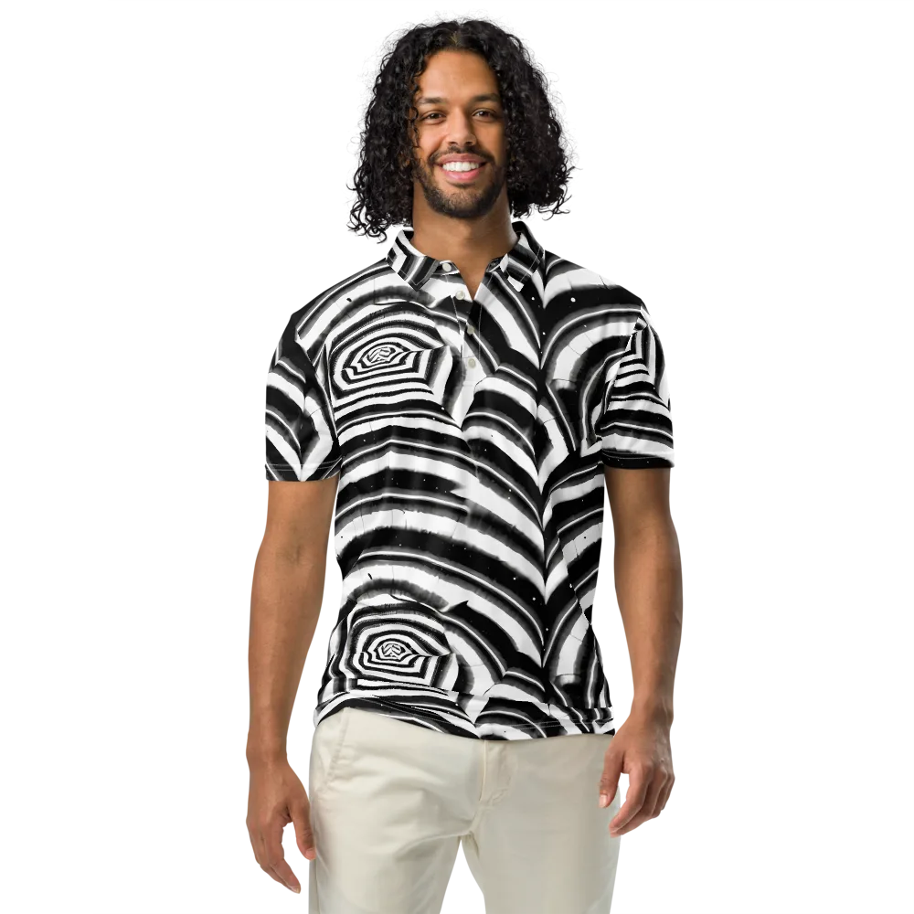Dupain Swirl on Men's Slim Fit Polo Shirt — Front