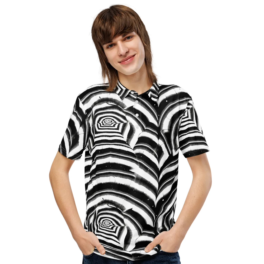 Dupain Swirl on Men's Slim Fit Polo Shirt — Front