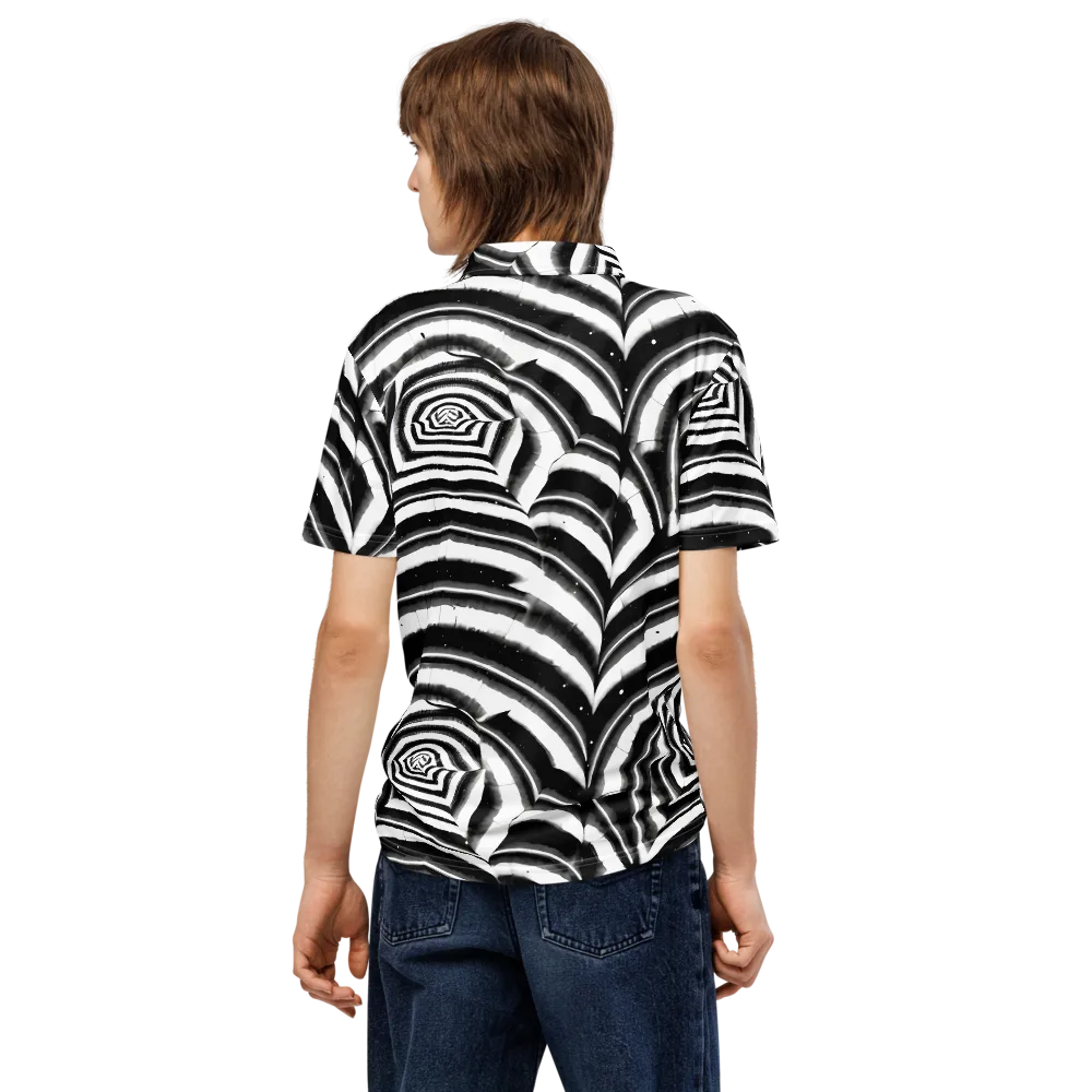 Dupain Swirl on Men's Slim Fit Polo Shirt — Back
