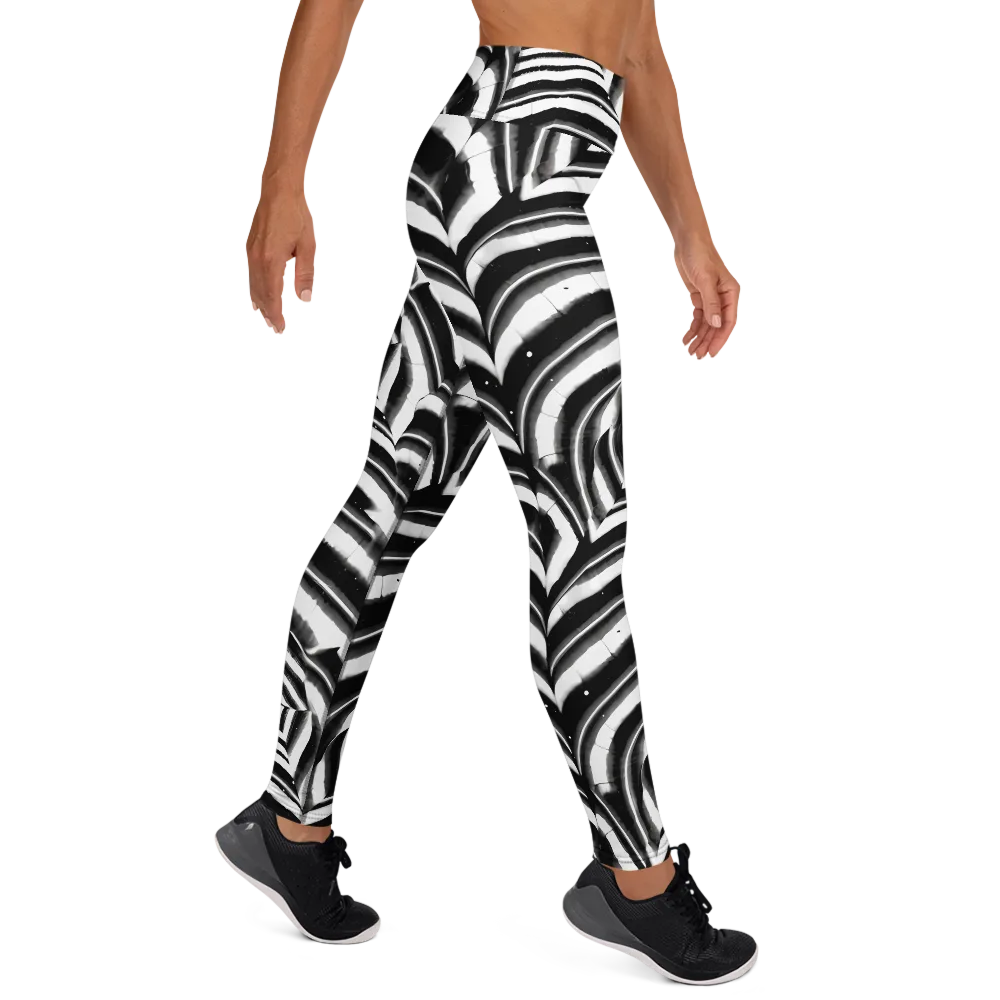 Dupain Swirl on Yoga Leggings — Right