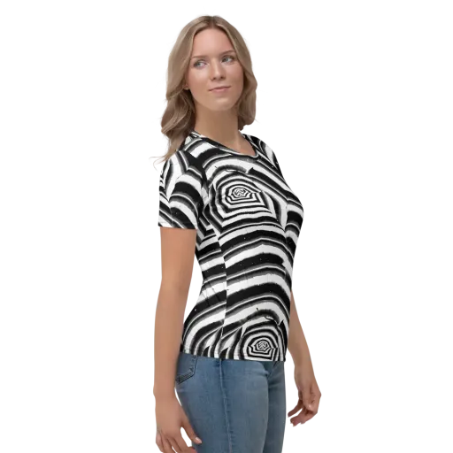 Dupain Swirl on a Women's Crew Neck T-Shirt