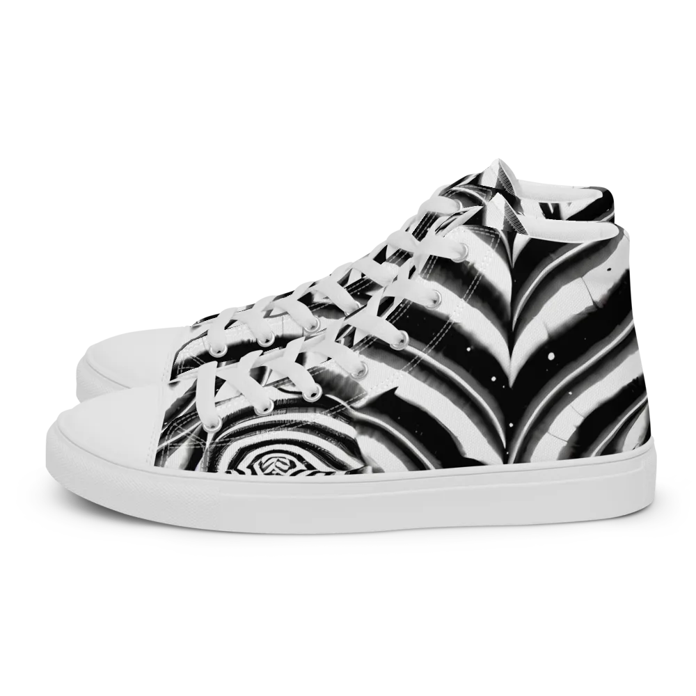 Dupain Swirl on Women's High Top Canvas Shoes — Left