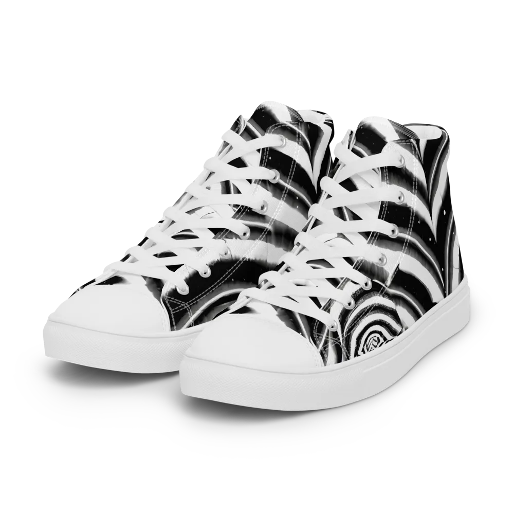 Dupain Swirl on Women's High Top Canvas Shoes — Left Front