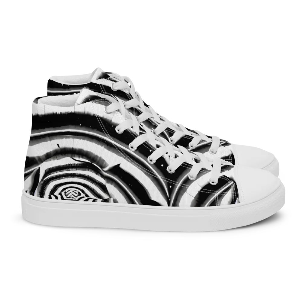 Dupain Swirl on Women's High Top Canvas Shoes — Right