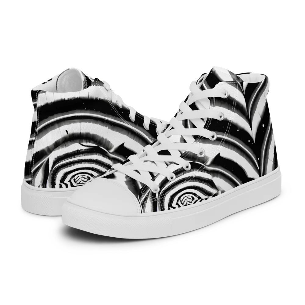 Dupain Swirl on Women's High Top Canvas Shoes — Left