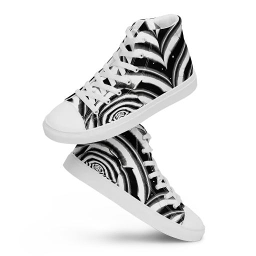 Dupain Swirl on a Women's High Top Canvas Shoes