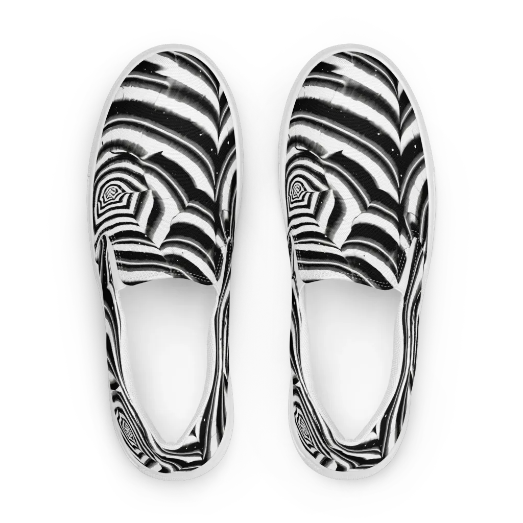 Dupain Swirl on Men's Slip-On Canvas Shoes — Front