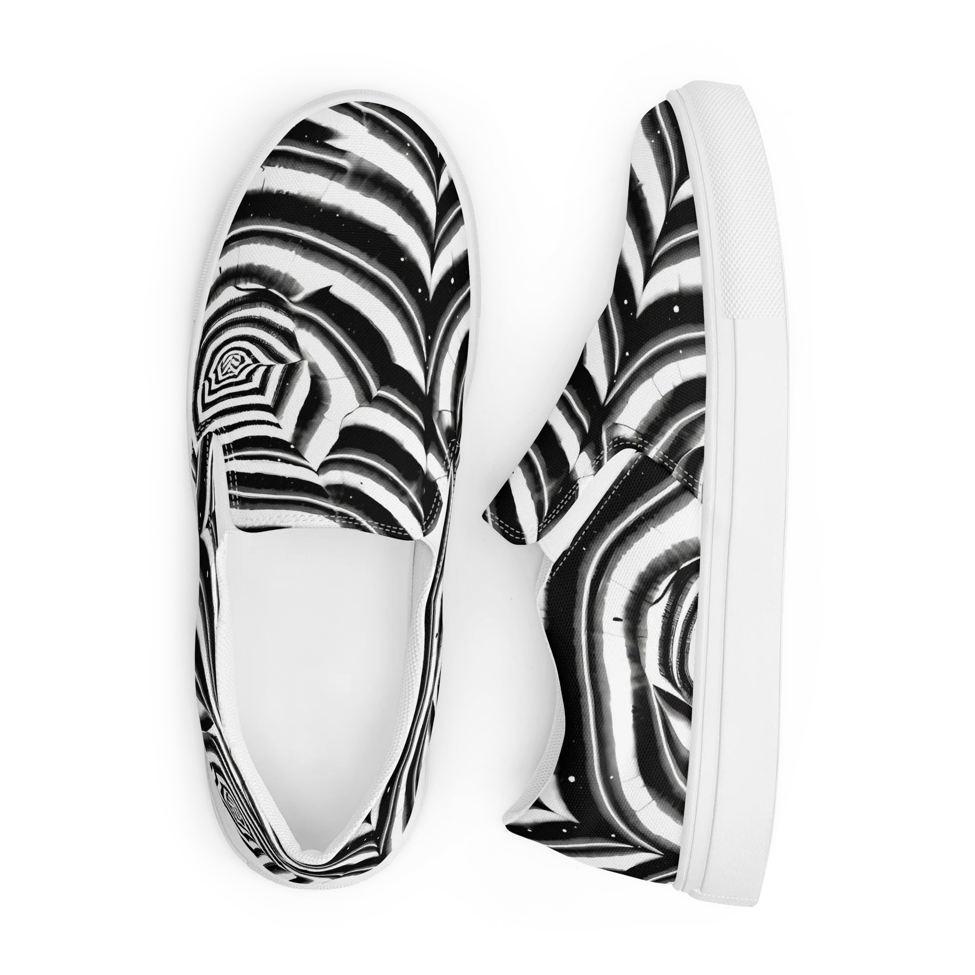 Dupain Swirl on Men's Slip-On Canvas Shoes — Front