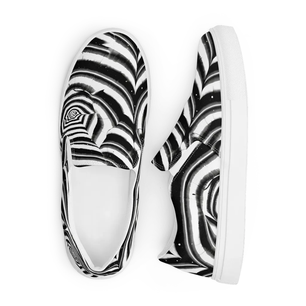 Dupain Swirl on Men's Slip-On Canvas Shoes — Front