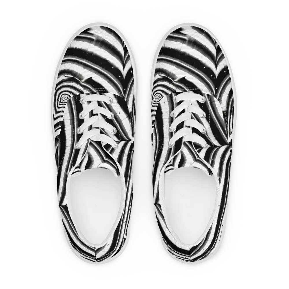 Dupain Swirl on Men's Lace-Up Canvas Shoes — Front