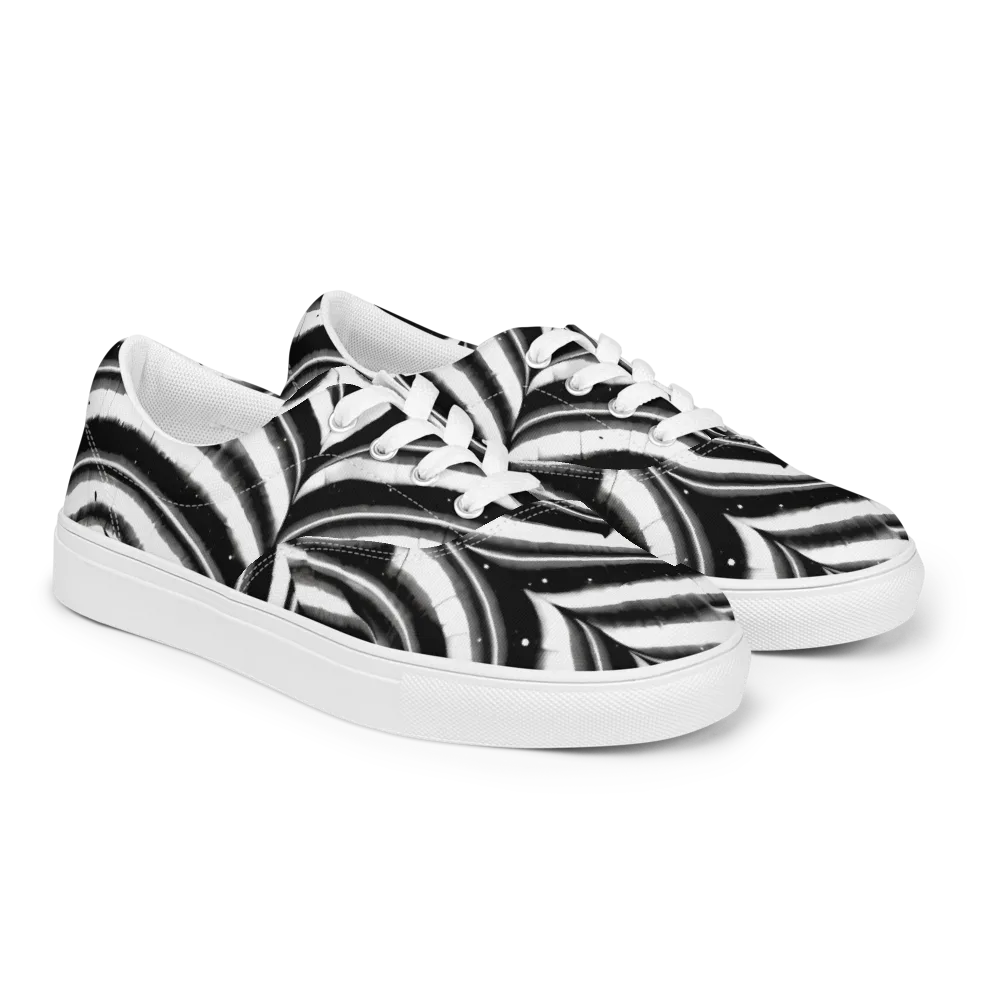 Dupain Swirl on Men's Lace-Up Canvas Shoes — Right Front