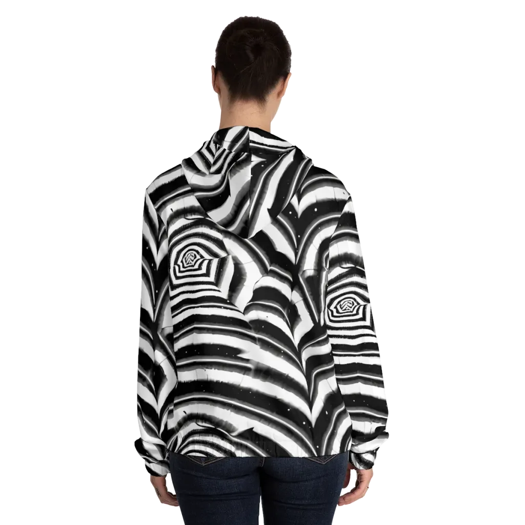 Dupain Swirl on Women's Full-Zip Hoodie — Back On Person