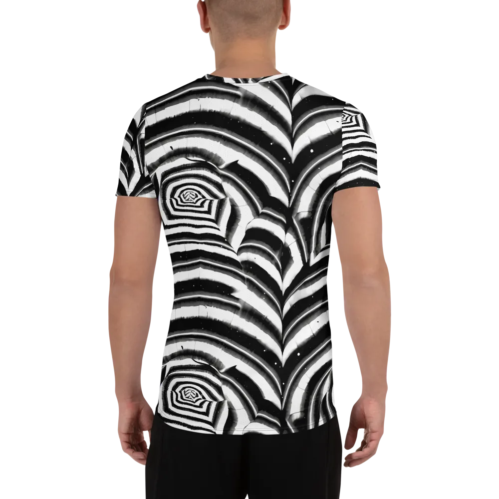 Dupain Swirl on Men's Athletic T-Shirt — Back