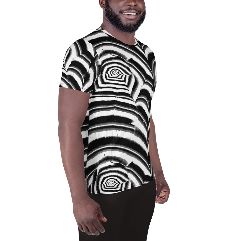 Dupain Swirl on Men's Athletic T-Shirt — Right