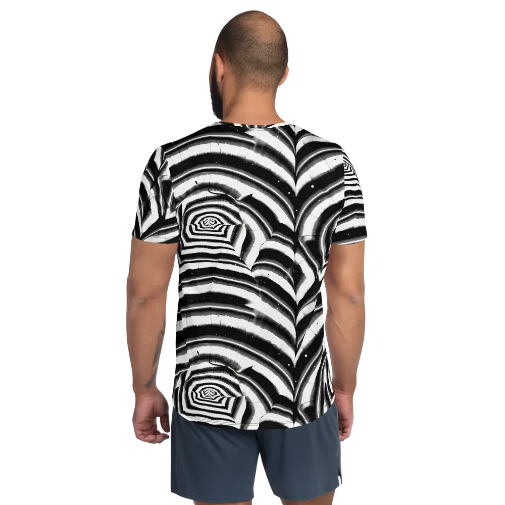 Dupain Swirl on Men's Athletic T-Shirt — Back