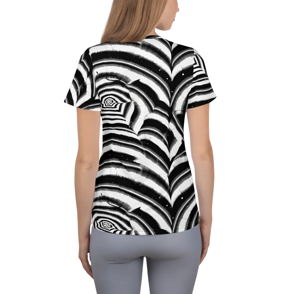 Dupain Swirl on Women's Athletic T-Shirt — Back