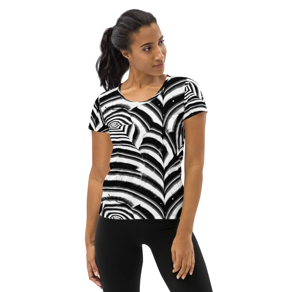 Dupain Swirl on Women's Athletic T-Shirt — Front