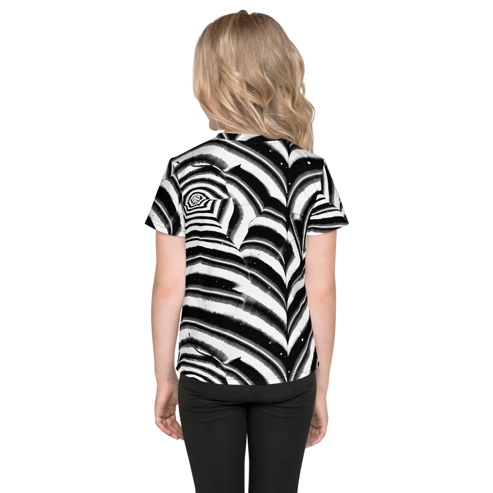 Dupain Swirl on Kids Crew Neck T-Shirt — Back