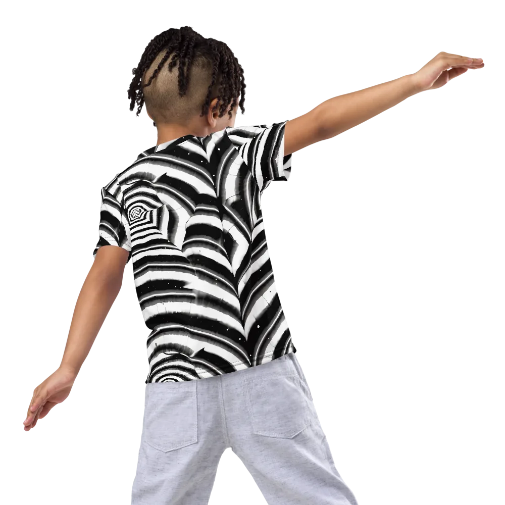 Dupain Swirl on Kids Crew Neck T-Shirt — Back