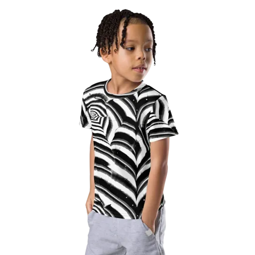 Dupain Swirl on a Kids Crew Neck T-Shirt
