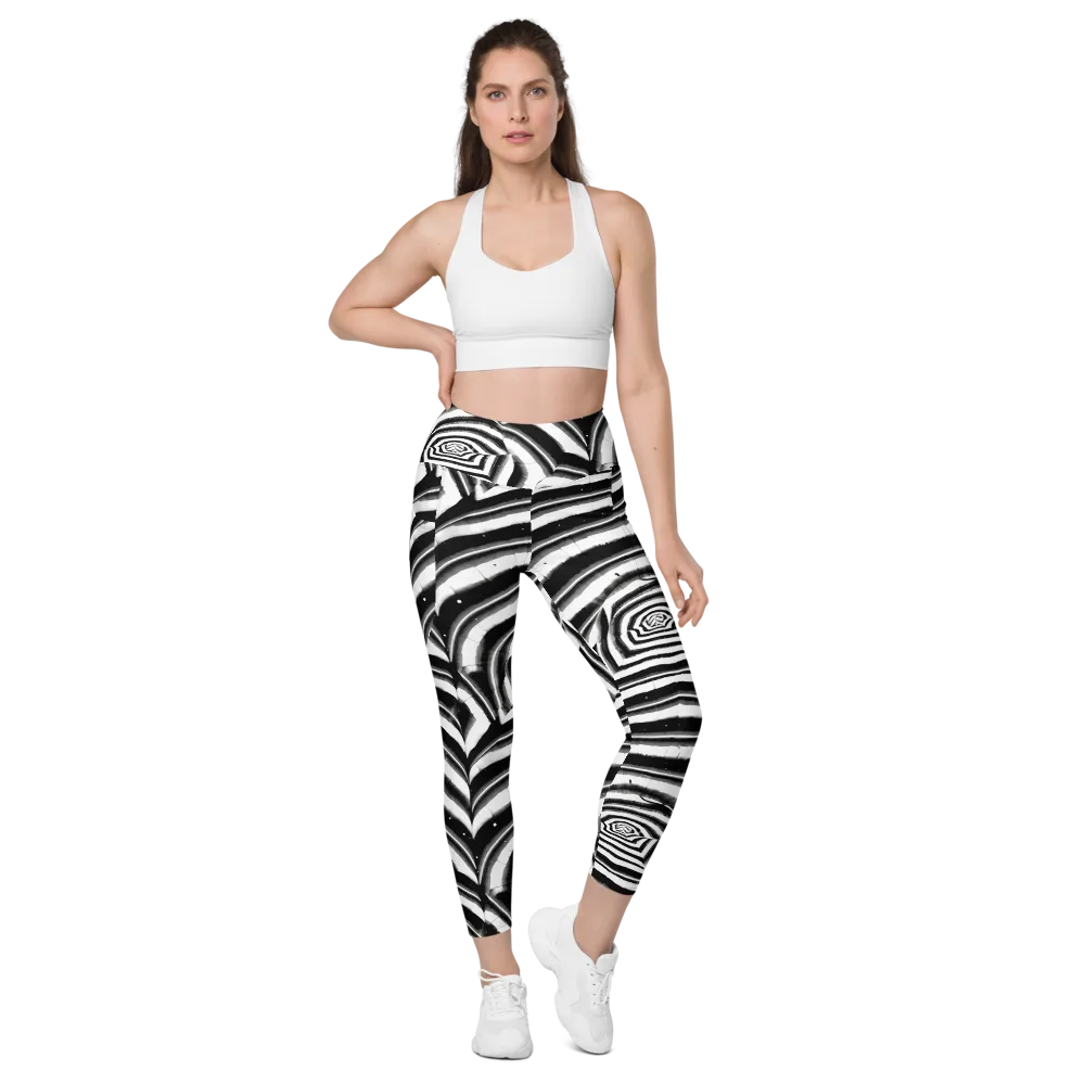 Dupain Swirl on Leggings with Pockets — Front