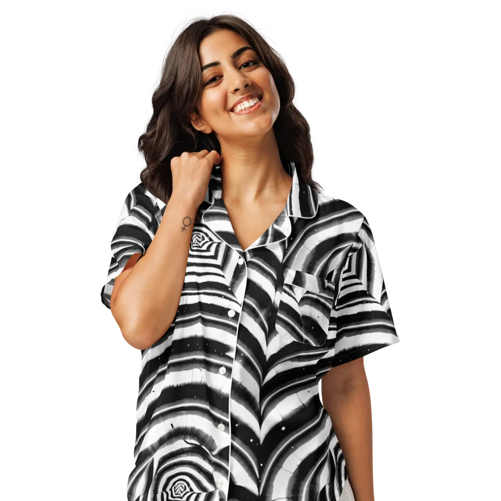 Dupain Swirl on Women's Short Sleeve Pajama Top — Front