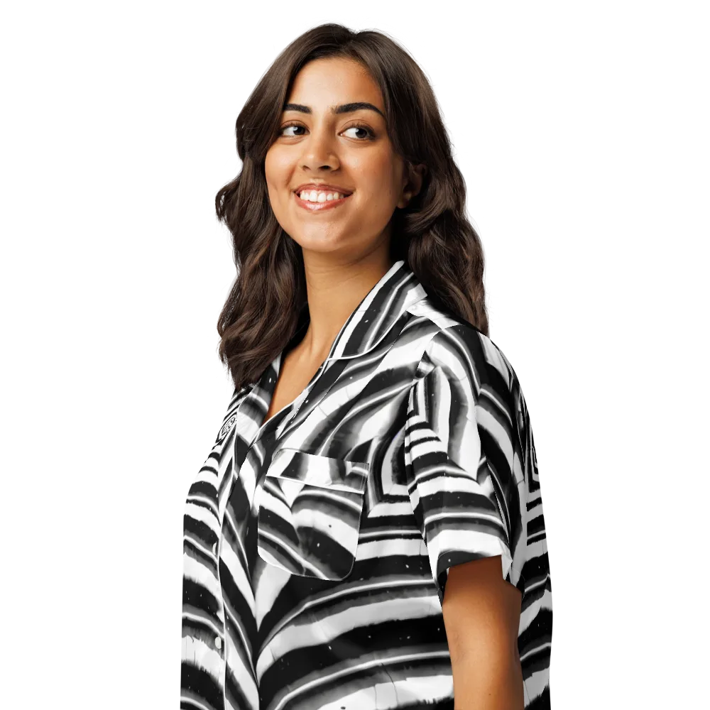 Dupain Swirl on Women's Short Sleeve Pajama Top — Left Front