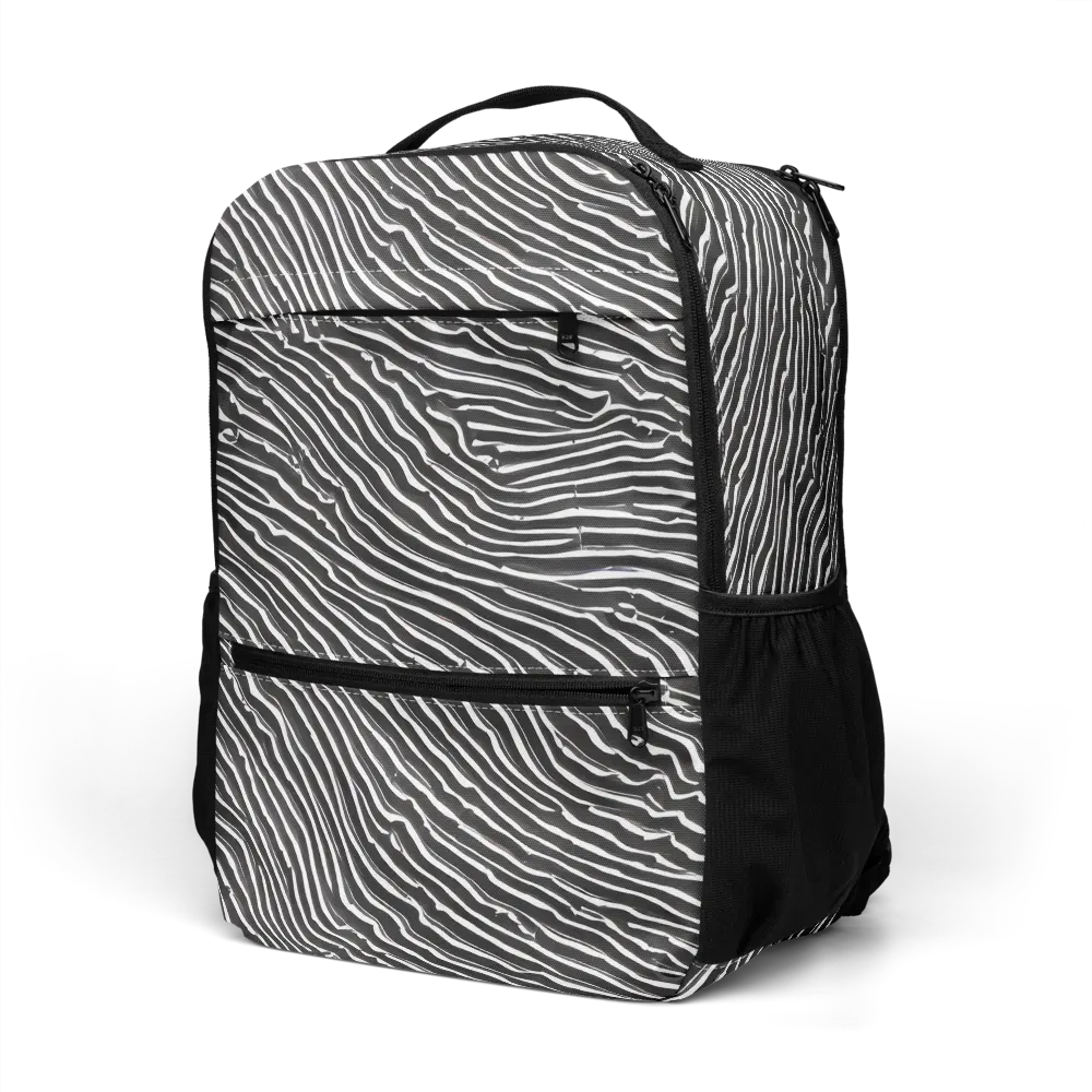 Hypnotic Waves on Utility Backpack — Left Front