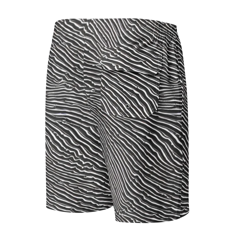 Hypnotic Waves on Men's Board Shorts — Back