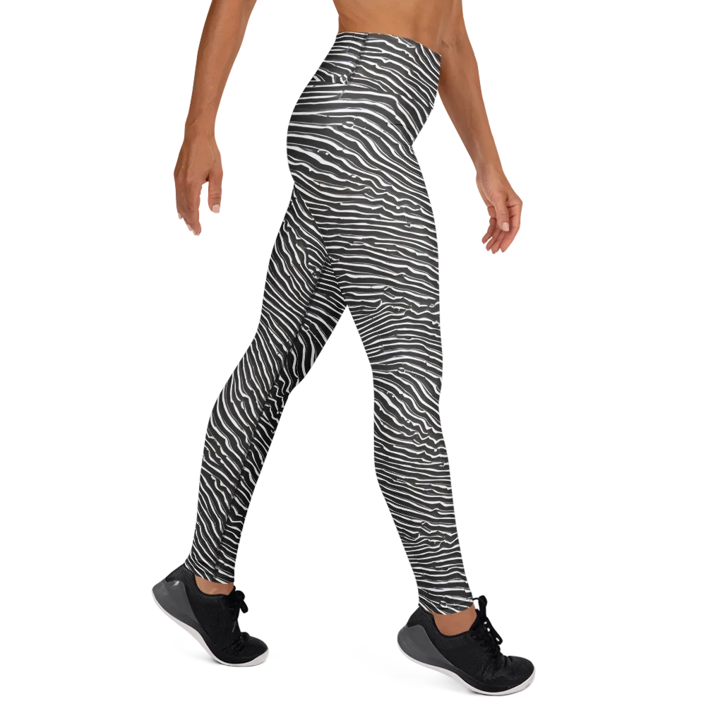 Hypnotic Waves on Yoga Leggings — Right