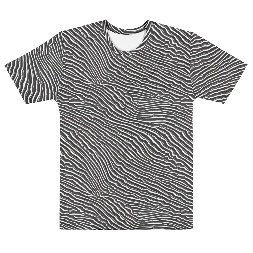Hypnotic Waves on Men's Cotton Crew Neck T-Shirt — Front