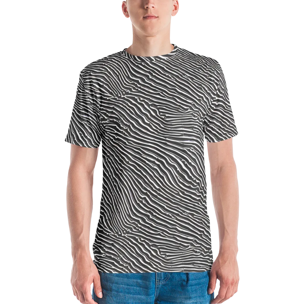 Hypnotic Waves on Men's Crew Neck T-Shirt — Front