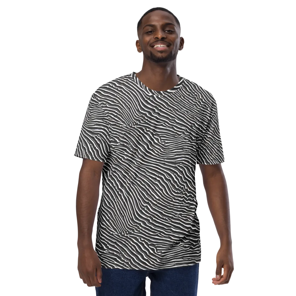 Hypnotic Waves on Men's Crew Neck T-Shirt — Front