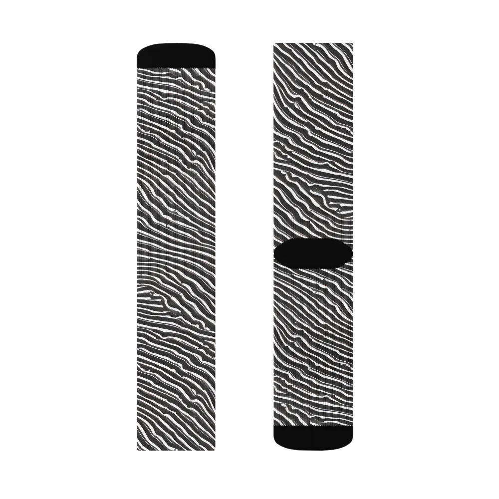 Hypnotic Waves on Socks — Left Sock