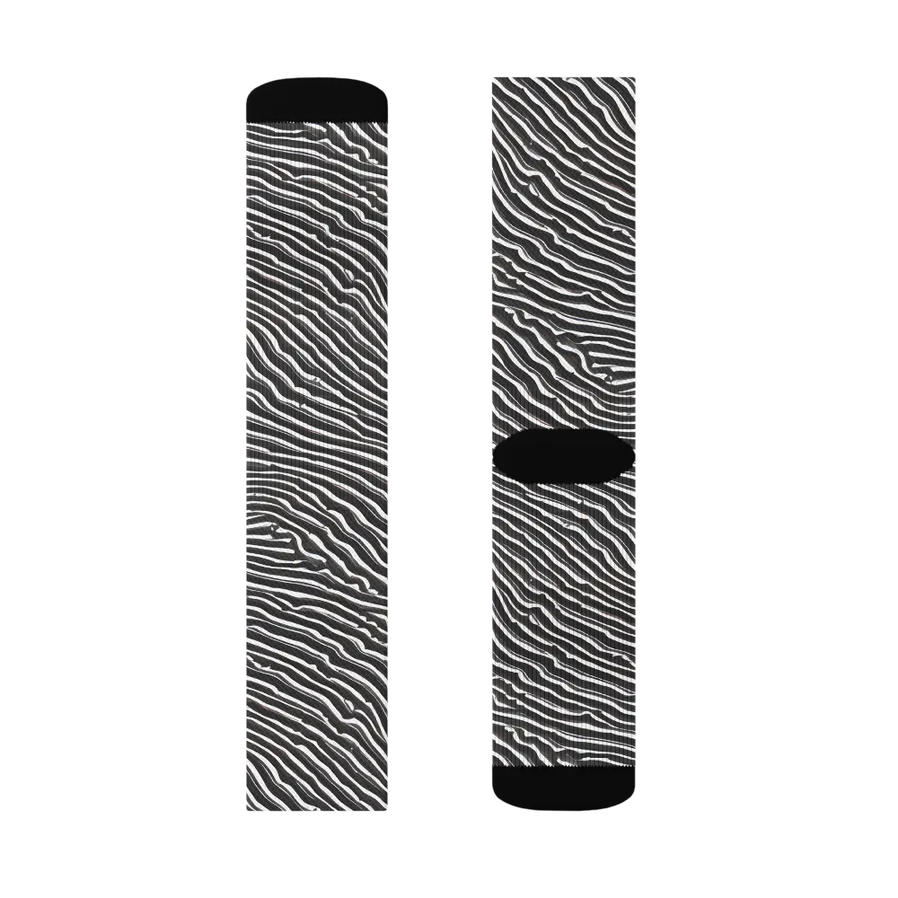 Hypnotic Waves on Socks — Right Sock