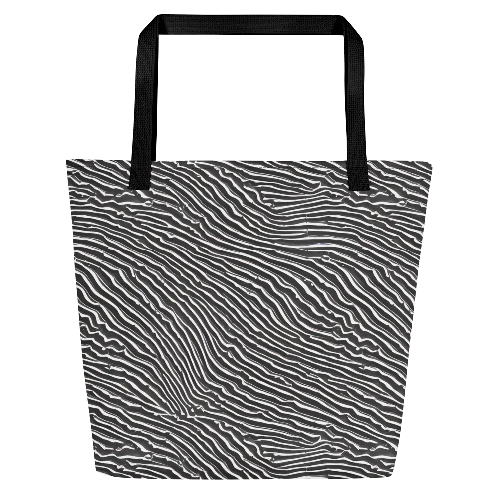 Hypnotic Waves on Large Tote Bag W/ Pocket — Front