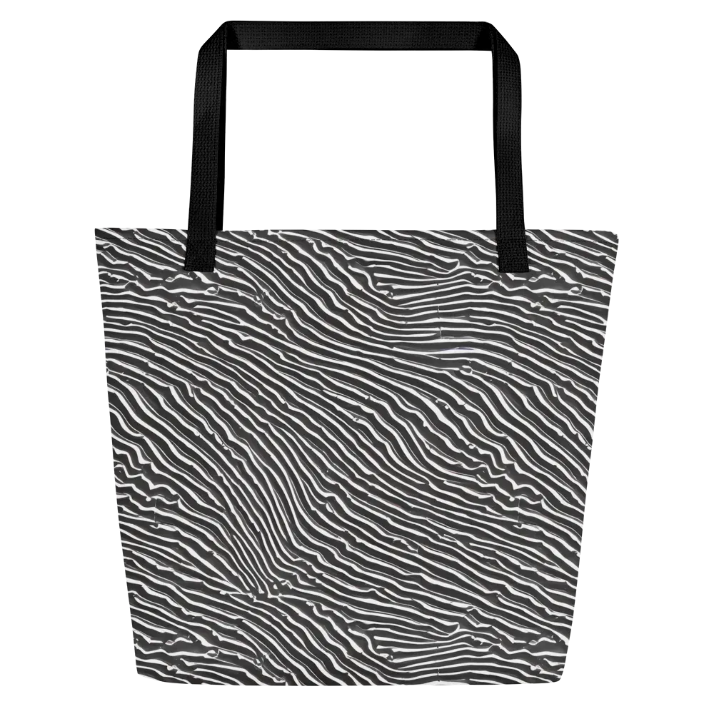 Hypnotic Waves on Large Tote Bag W/ Pocket — Front