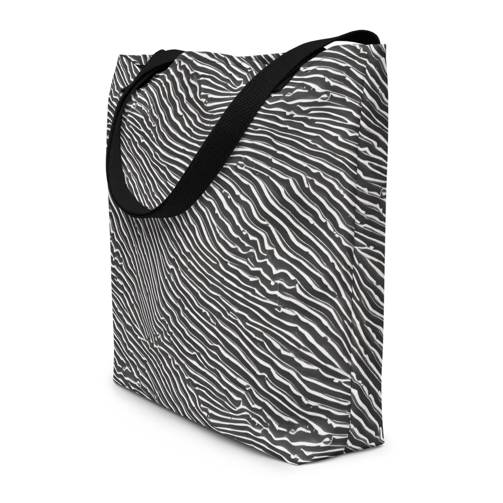 Hypnotic Waves on Large Tote Bag W/ Pocket — Front