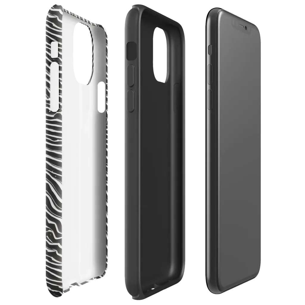 Hypnotic Waves on Tough Case for iPhone® — Right