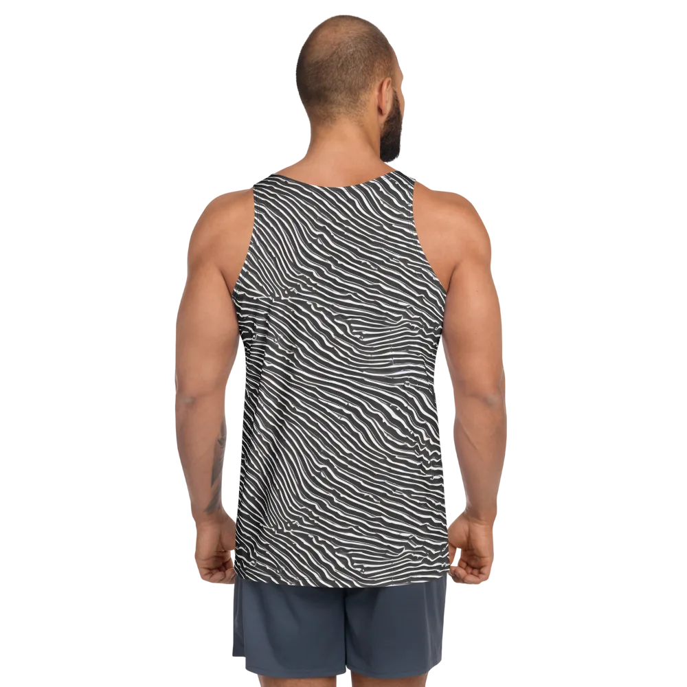 Hypnotic Waves on Men's Tank Top — Back