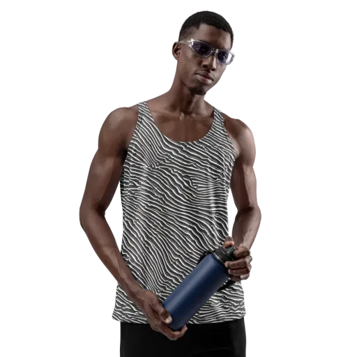 Hypnotic Waves on a Men's Tank Top
